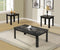 Blythe 3Pc Pack Coffee/End Table Set, Faux Marble & Black